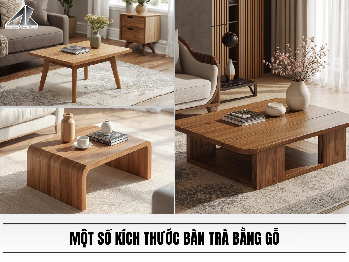 Kích thước bàn trà bằng gỗ