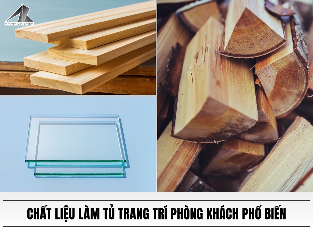 chất liệu làm tủ trang trí phòng khách phổ biến