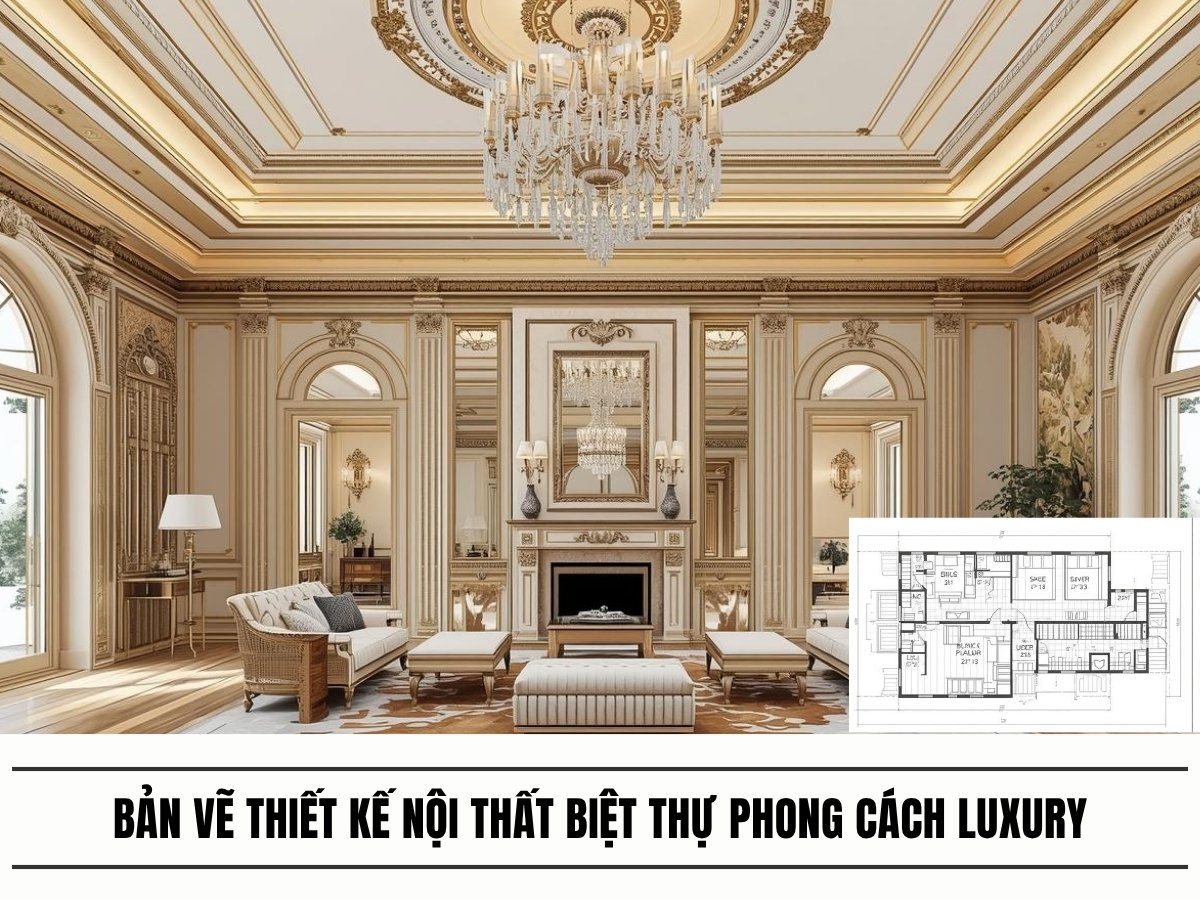 bản vẽ thiết kế nội thất biệt thự​ luxury