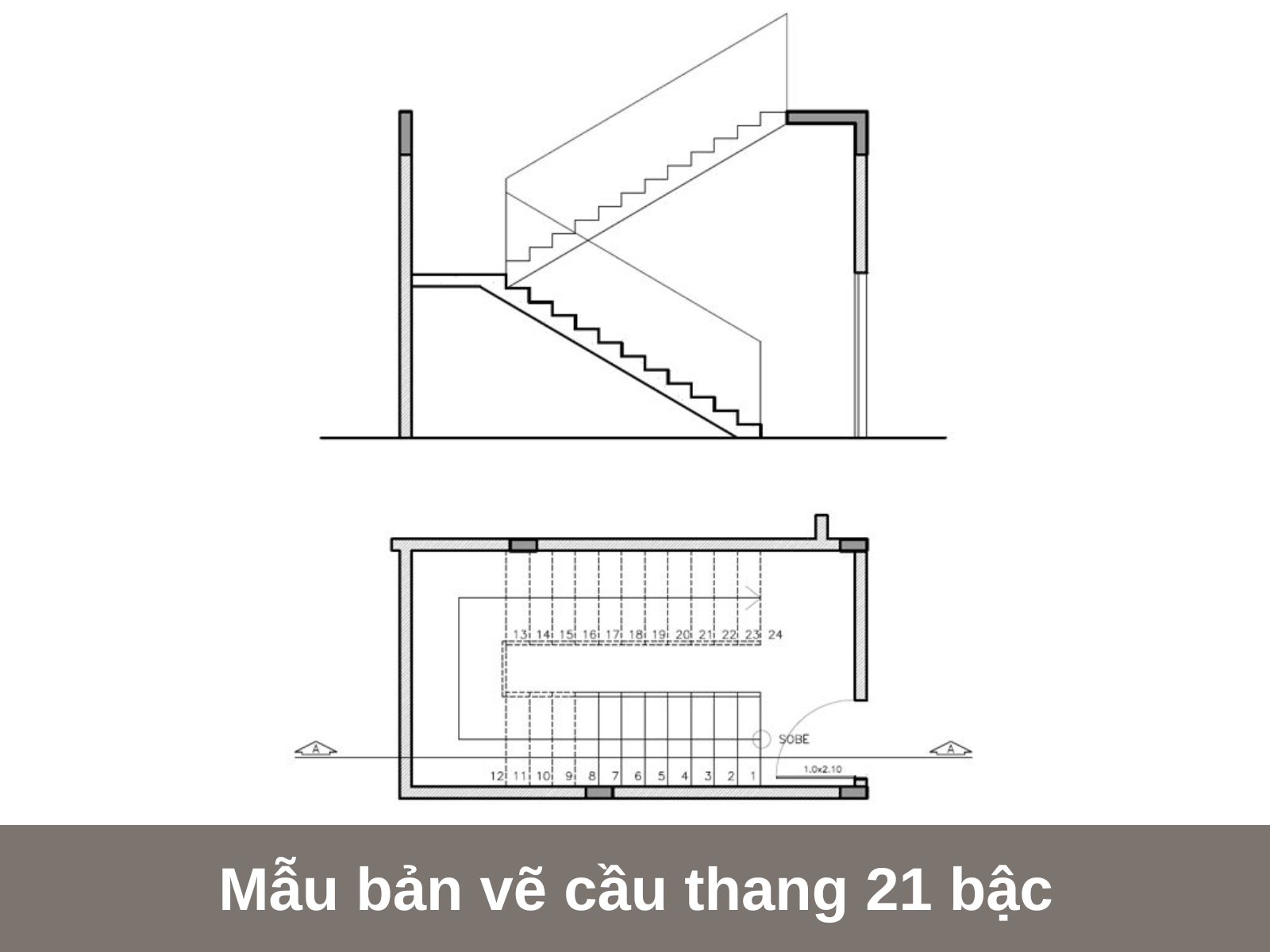 cac mau ban ve cau thang 21 bac theo phong thuy