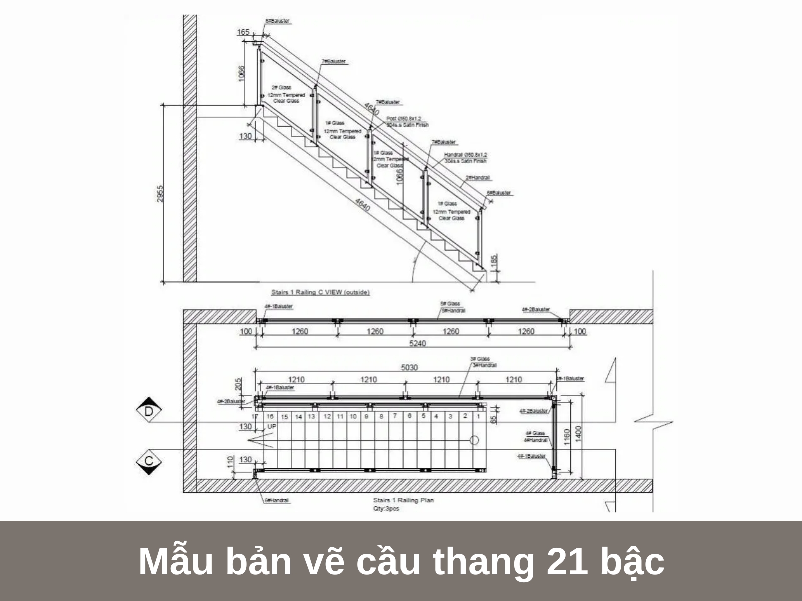 cac mau ban ve cau thang 21 bac theo phong thuy