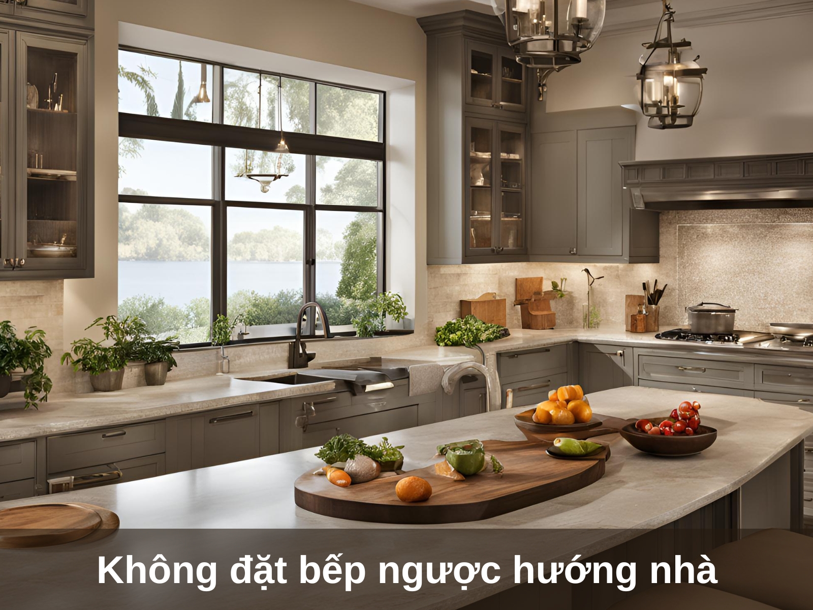 Khong nen dat bep nguoc huong nha