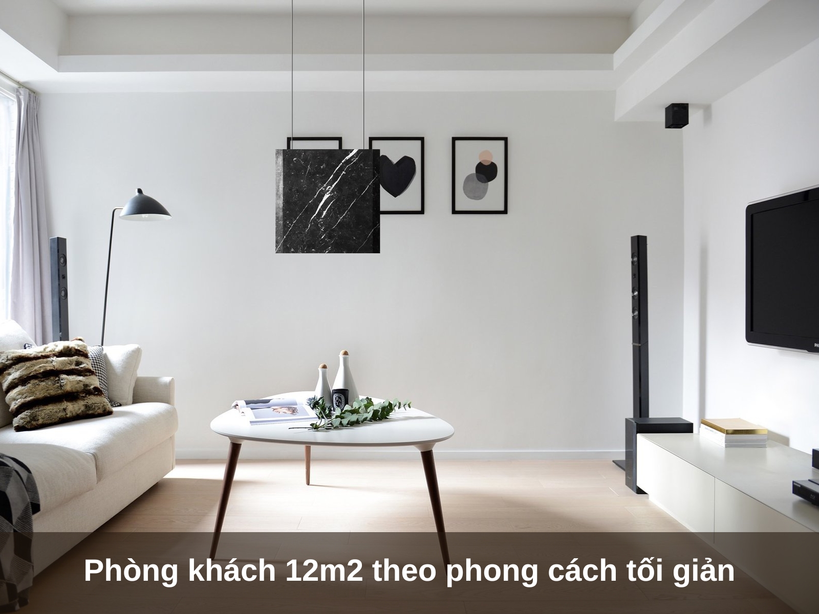 Phong khach 12m2 theo phong cach toi gian