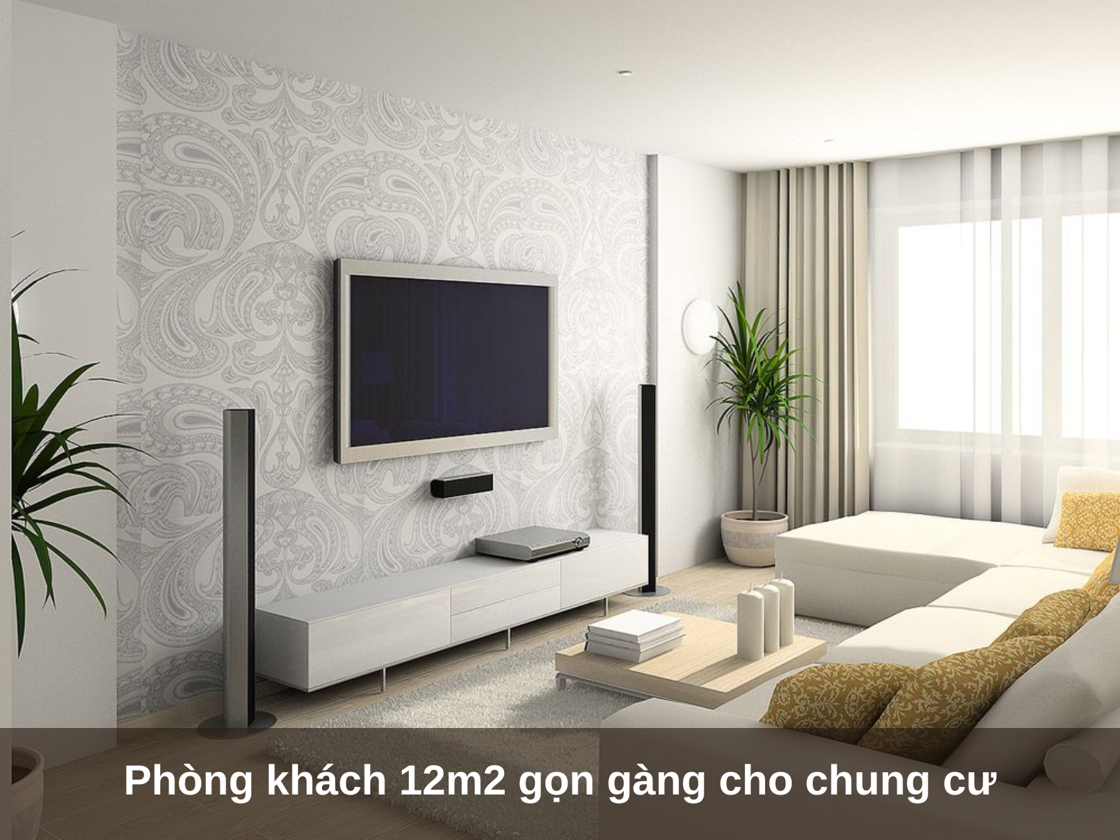 Phong khach 12m2 gon gang cho chung cu