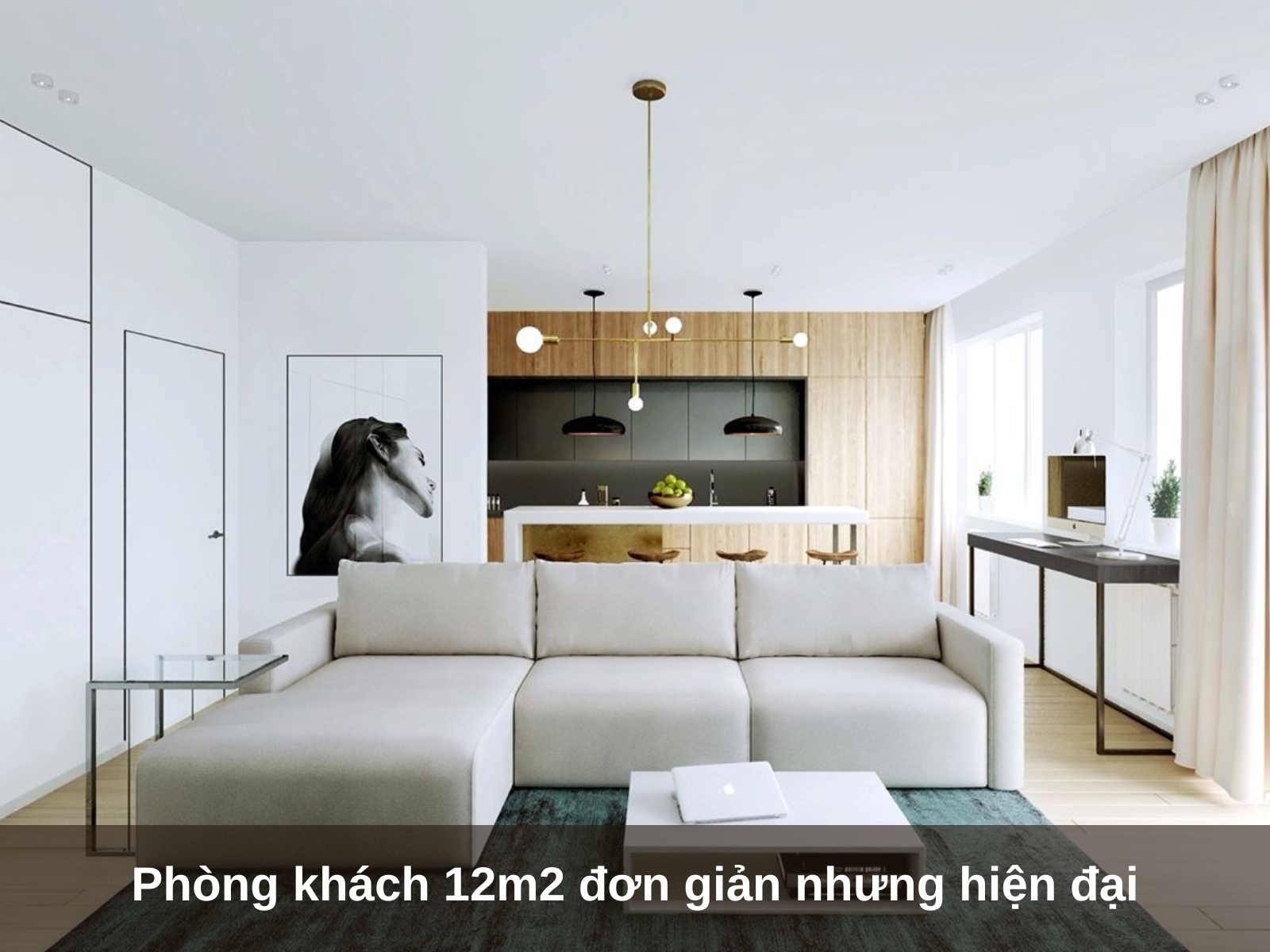Phong khach 12m2 don gian nhung hien dai