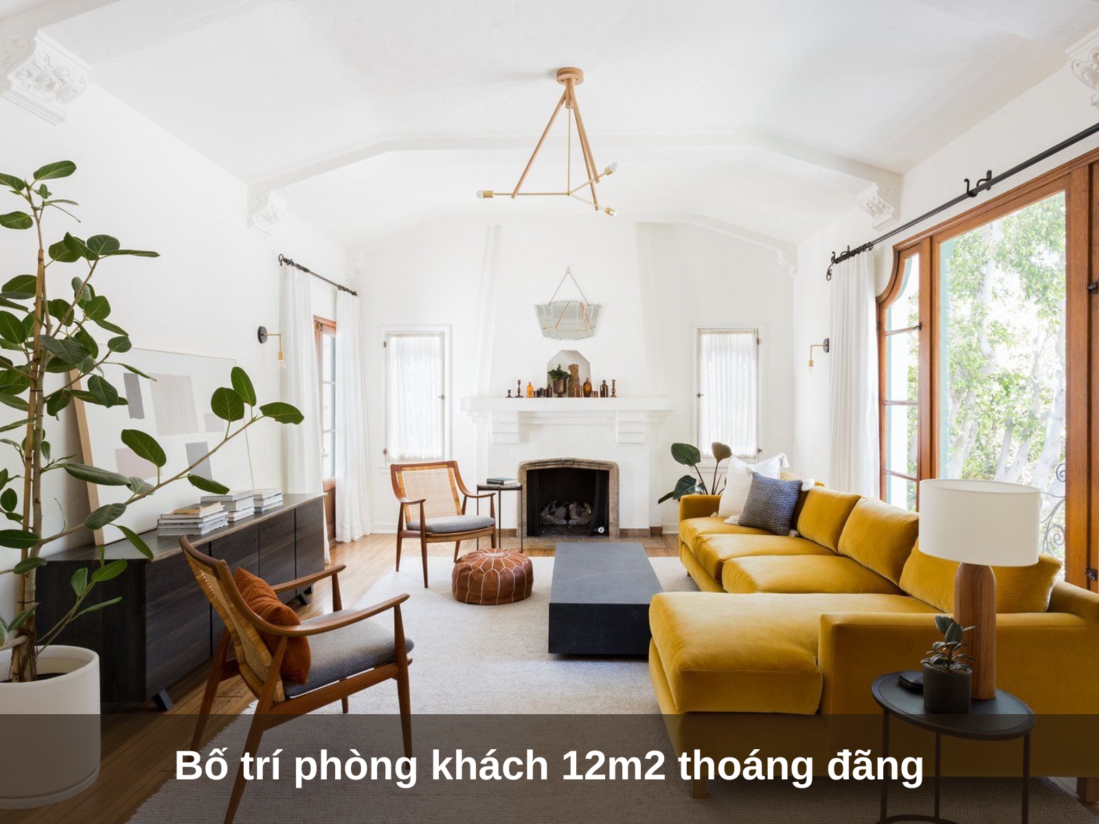 Bo tri phong khach 12m2 thoang dang
