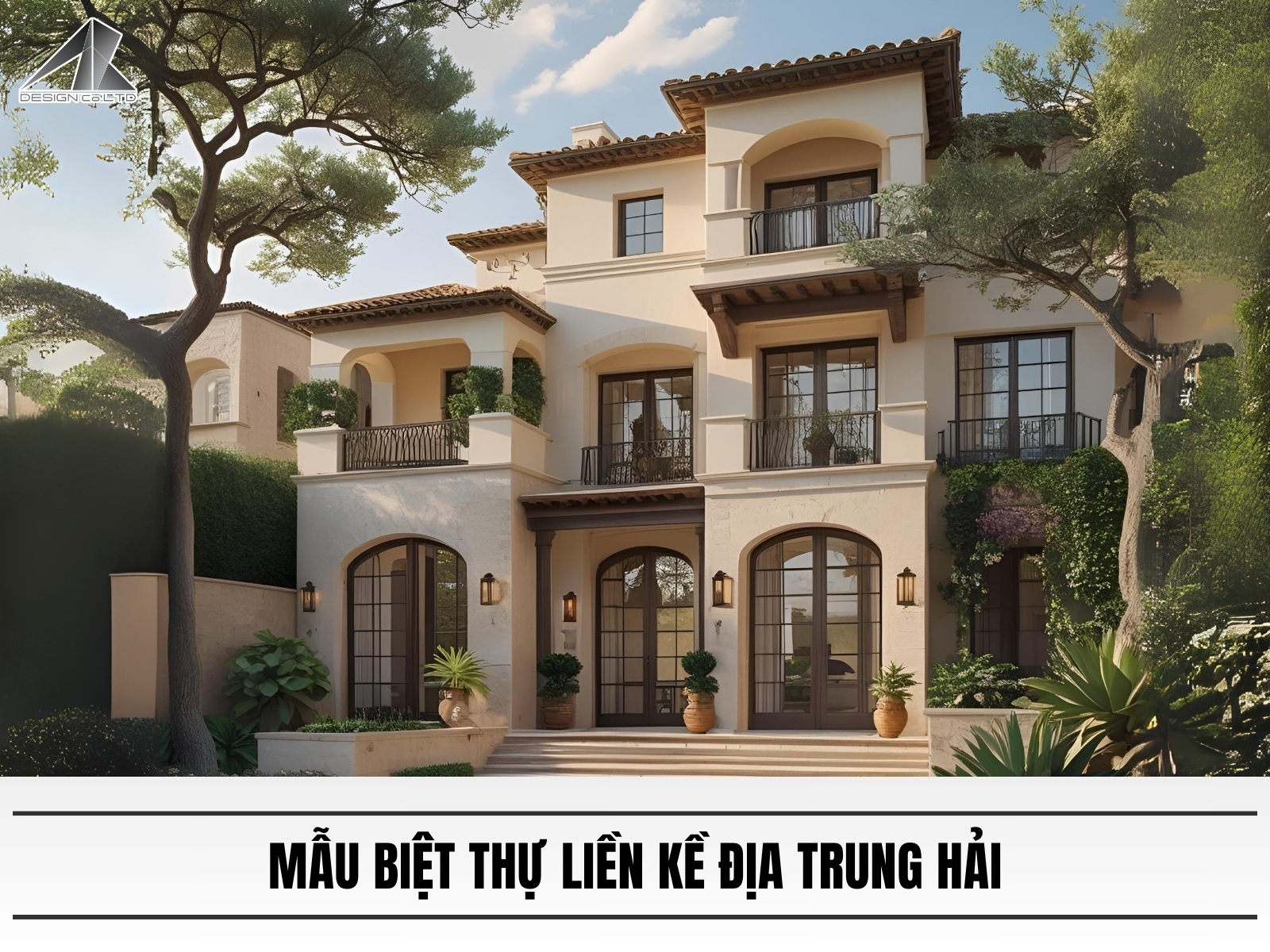 Trang tri biet thu lien ke phong cach Dia Trung Hai