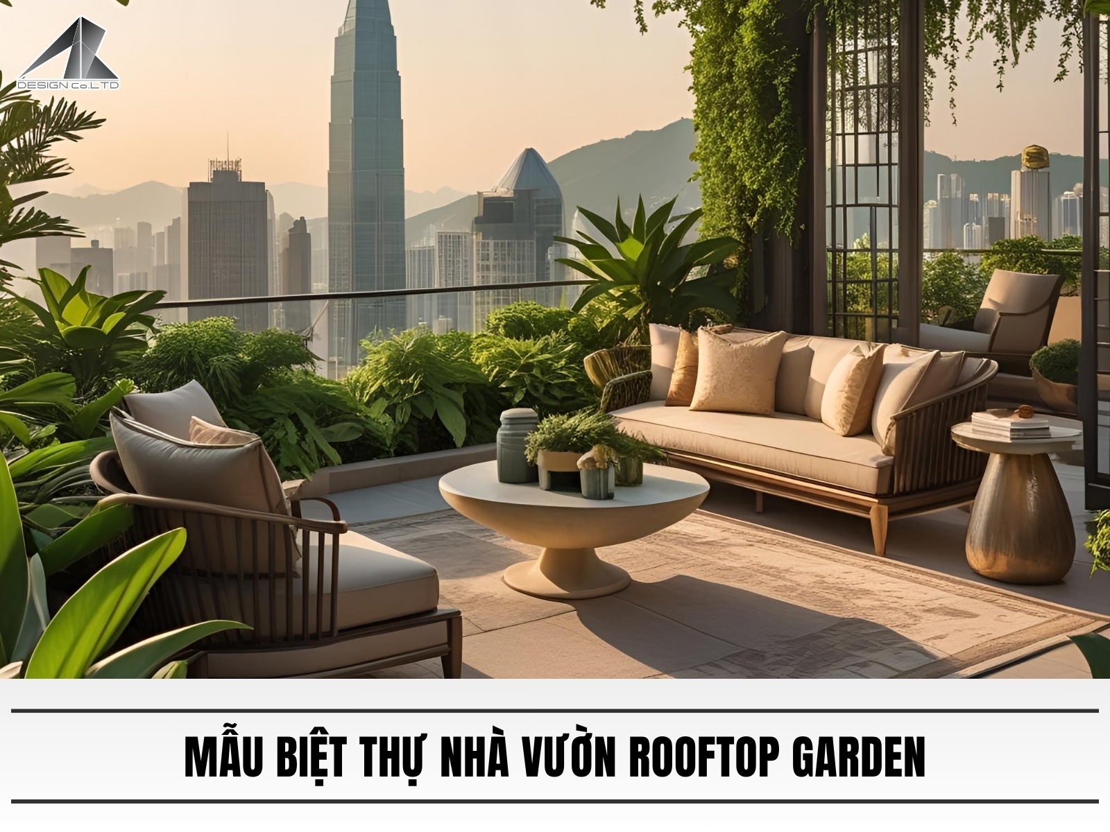 Mẫu biệt thự nhà vườn rooftop garden