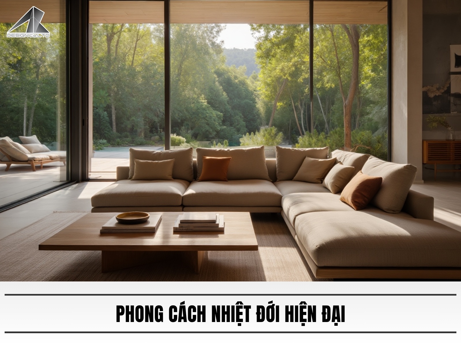 Mẫu thiết kế phong cách nhiệt đới hiện đại