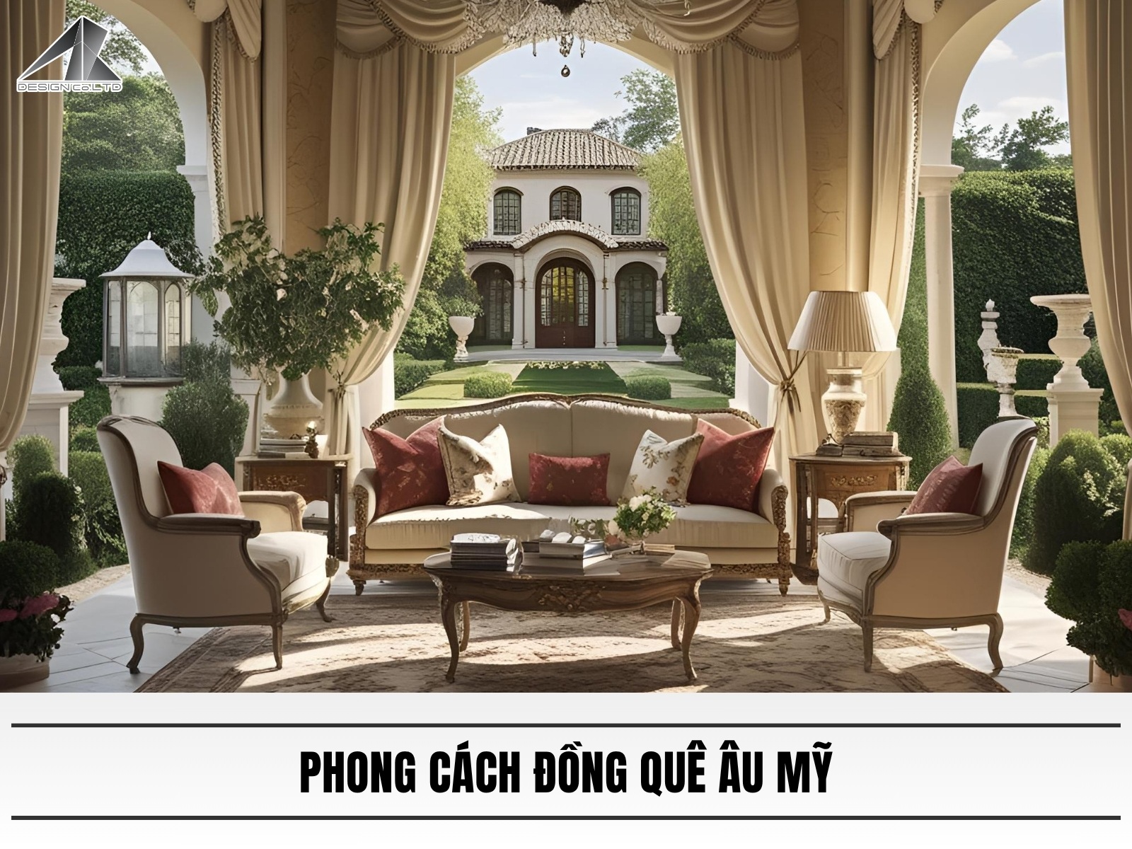 Mẫu thiết kế phong cách đồng quê Âu Mỹ