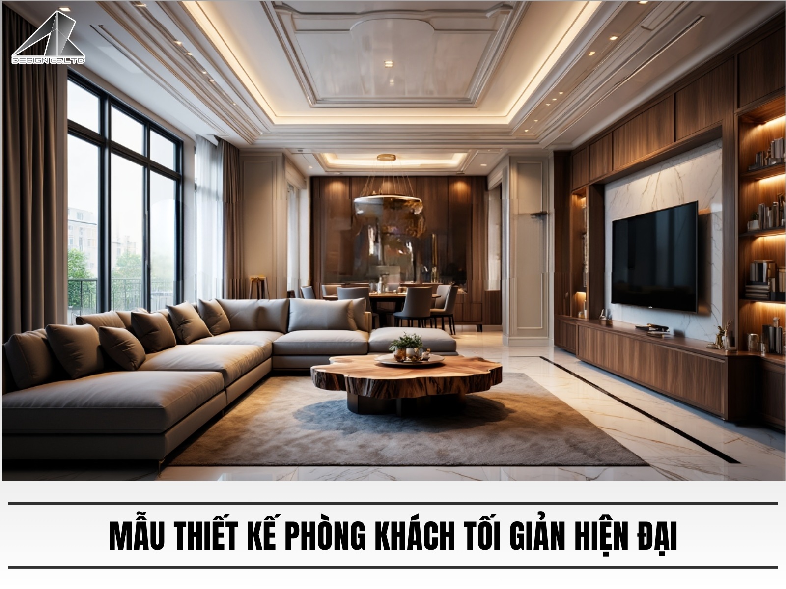 Mau thiet ke phong khach toi gian hien dai