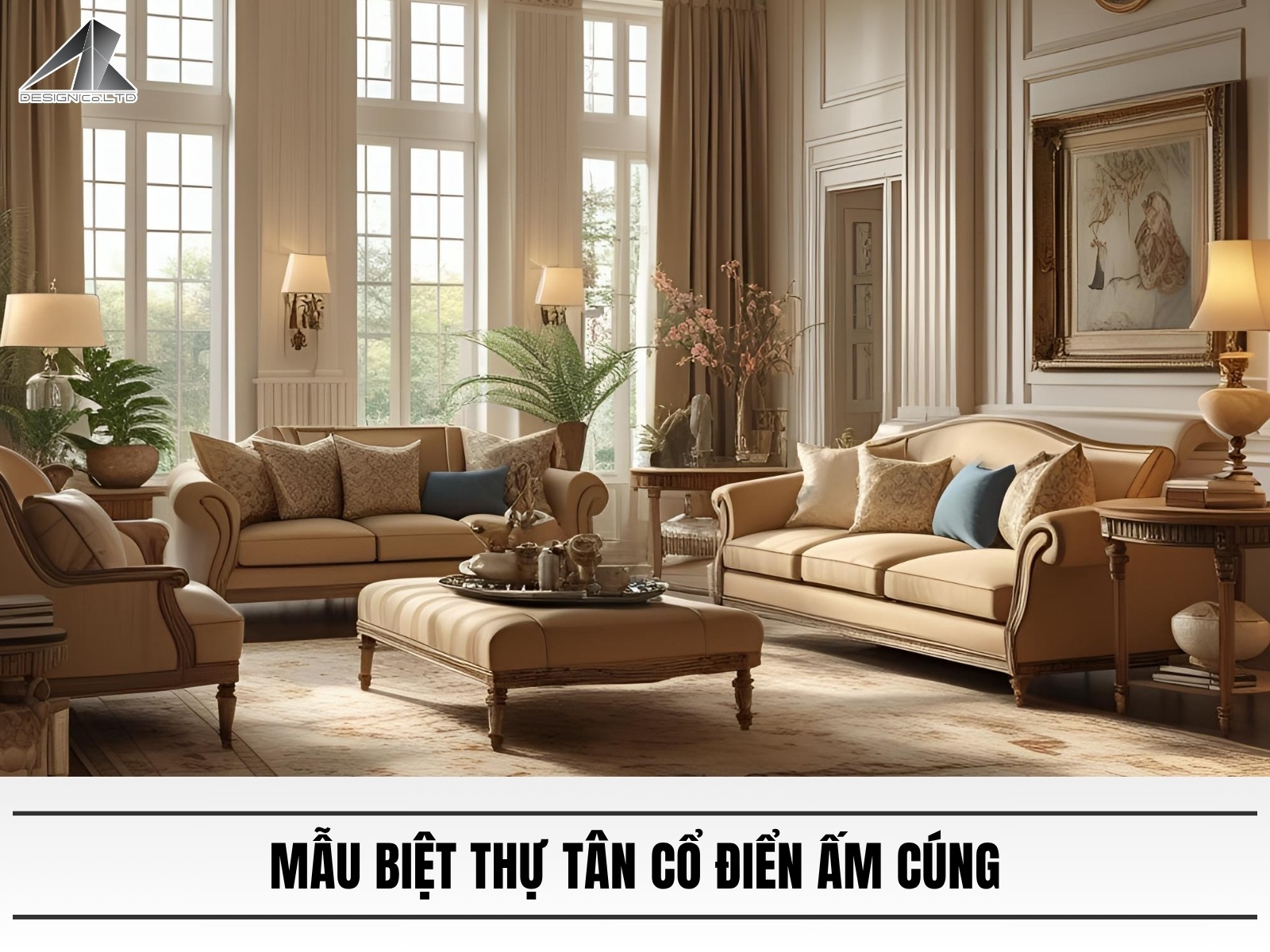 Mau biet thu tan co dien am cung