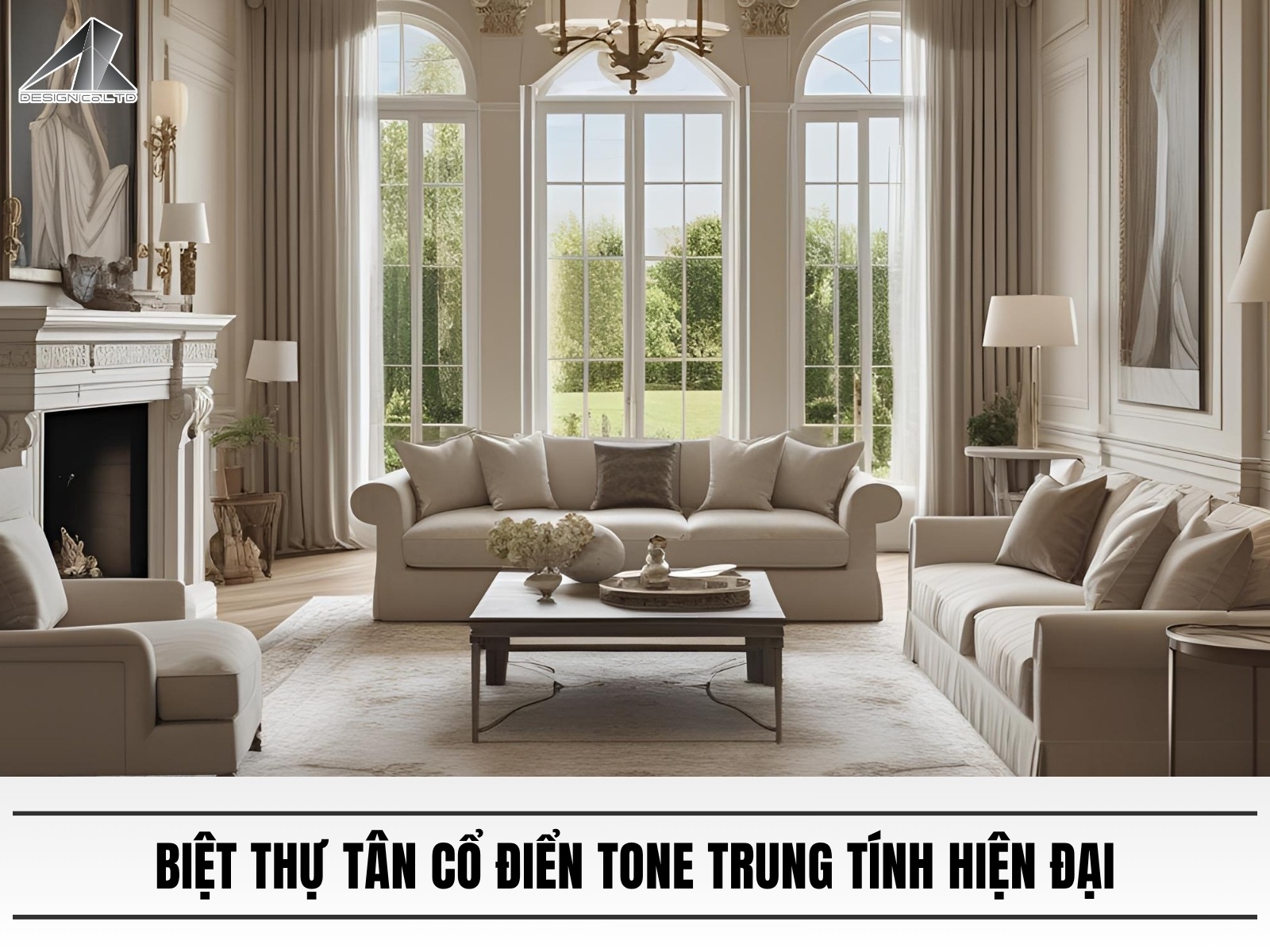 Biet thu tan co dien tone trung tinh hien dai