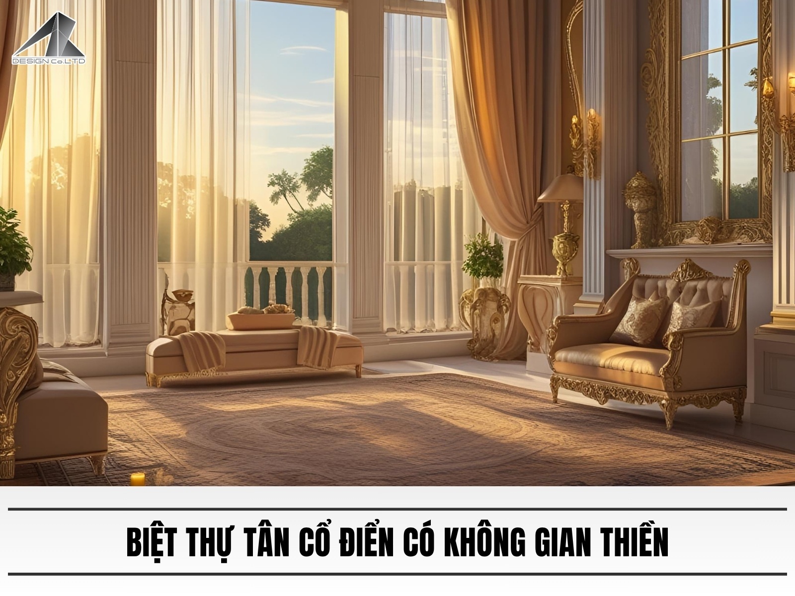 Biet thu tan co dien co khong gian thien