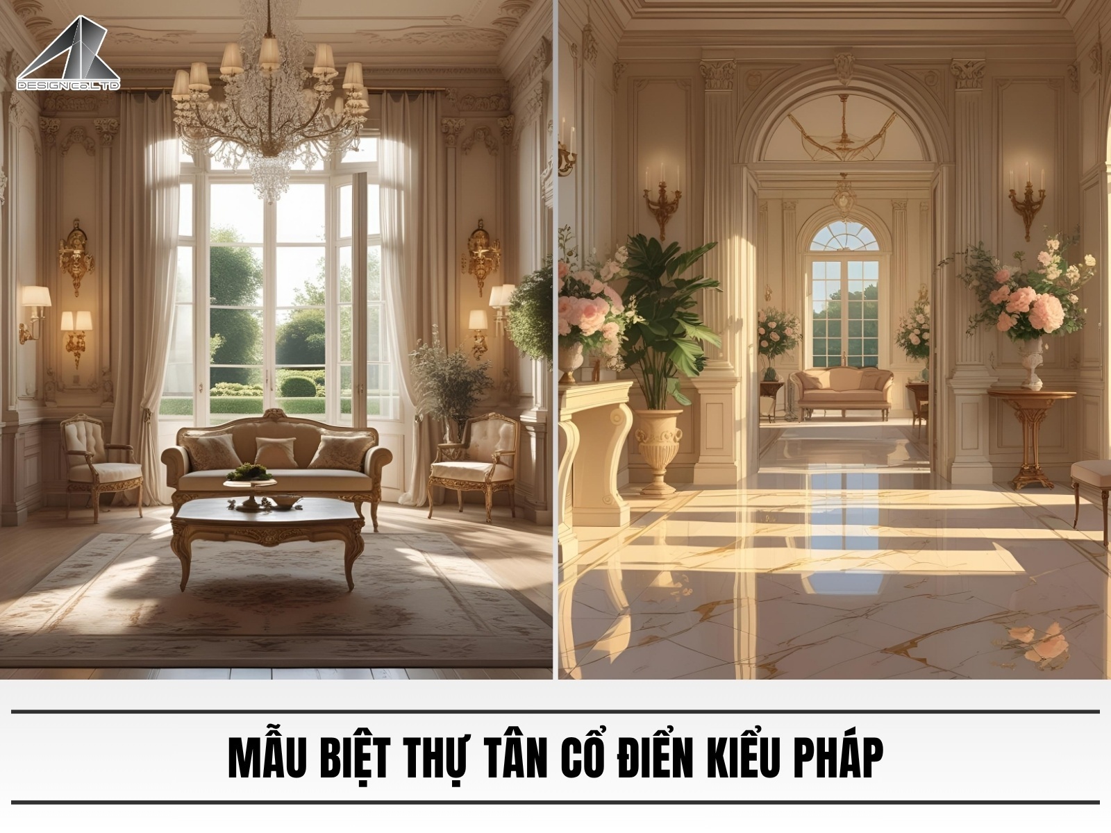 Mau biet thu tan co dien kieu Phap