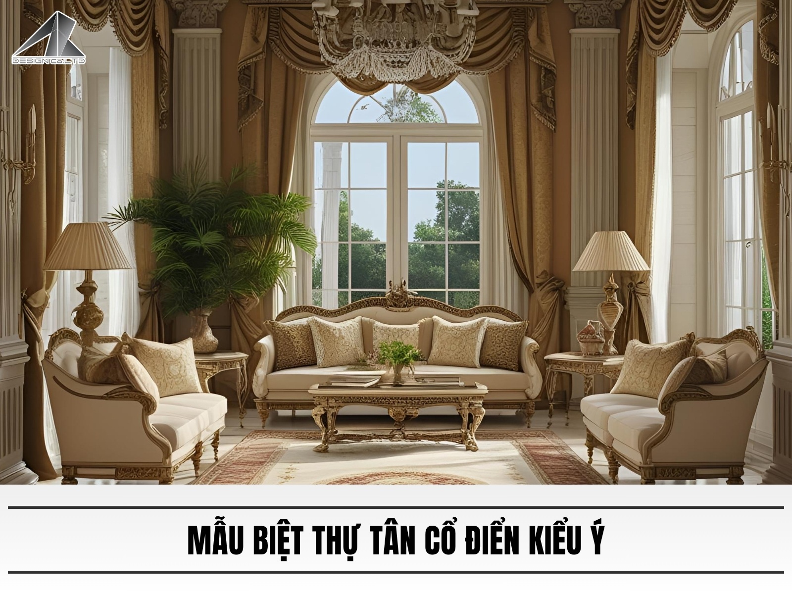 Mau biet thu tan co dien kieu Y