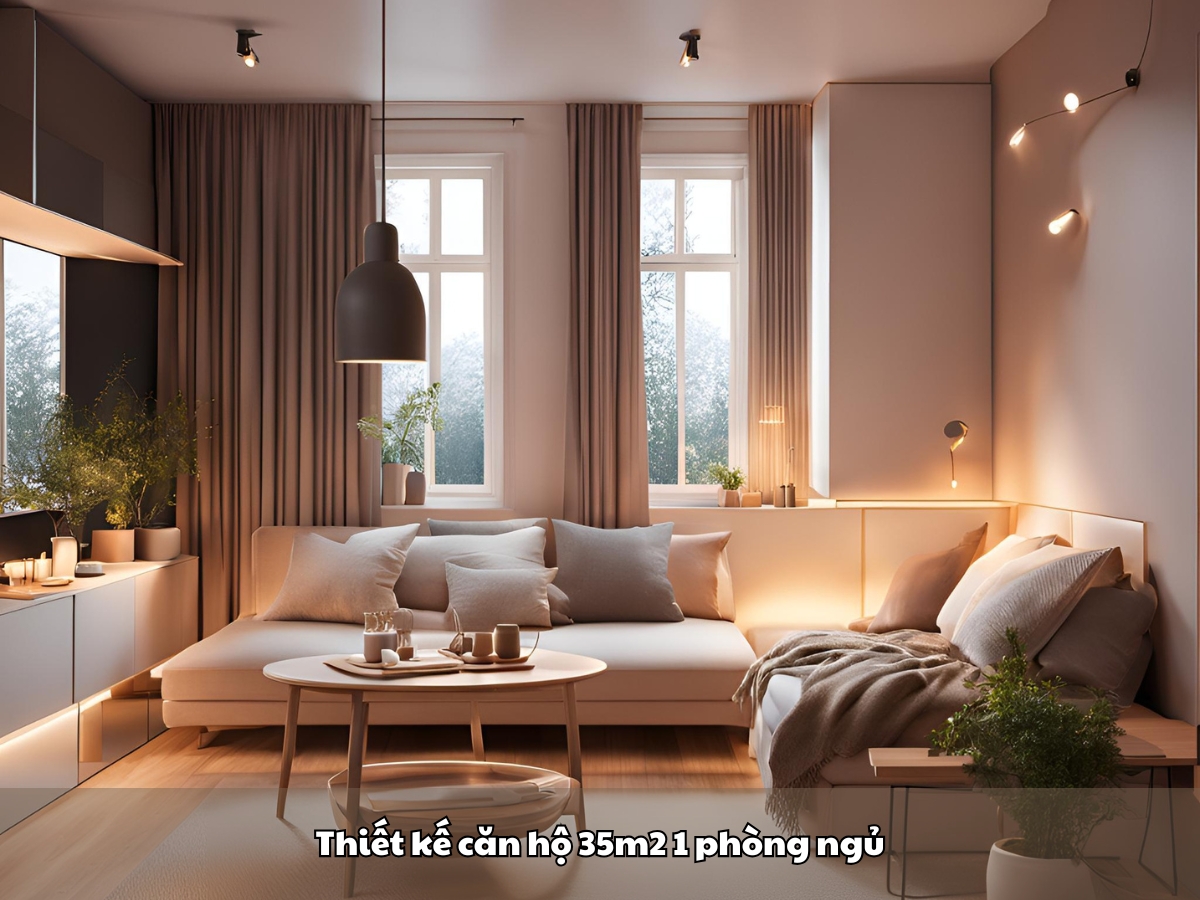 thiet ke can ho 35m2 1 phong ngu