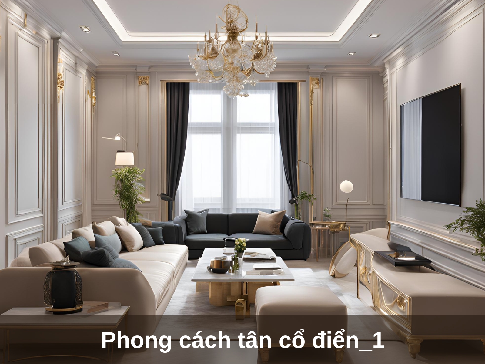 mau thiet ke noi that chung cu 100m2 phong cach tan co dien