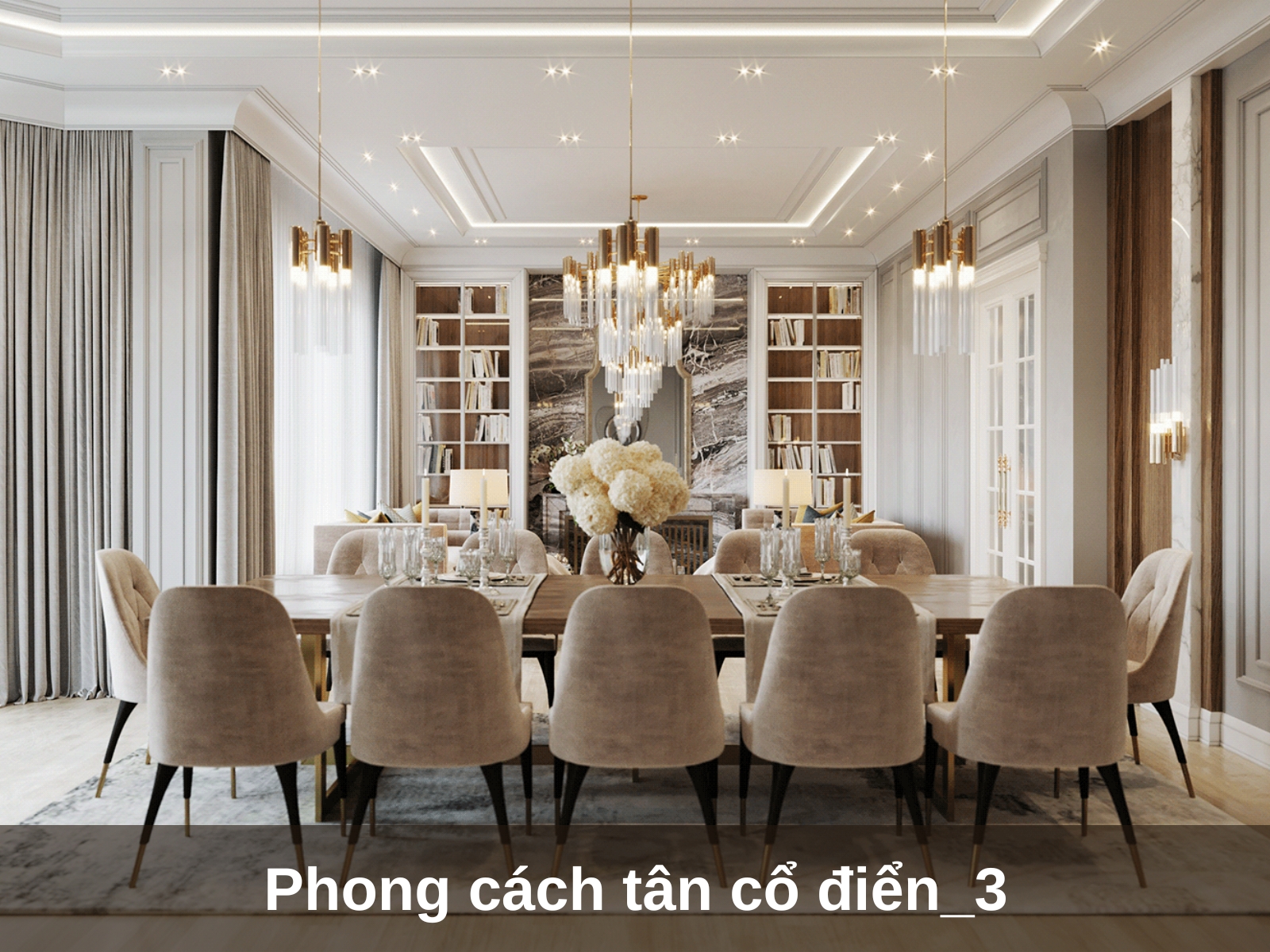 mau thiet ke noi that chung cu 100m2 phong cach tan co dien
