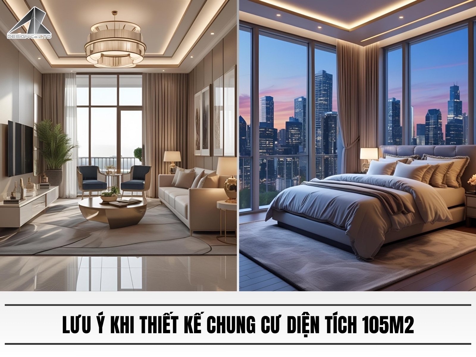 Luu y khi thiet ke noi that chung cu dien tich 105m2