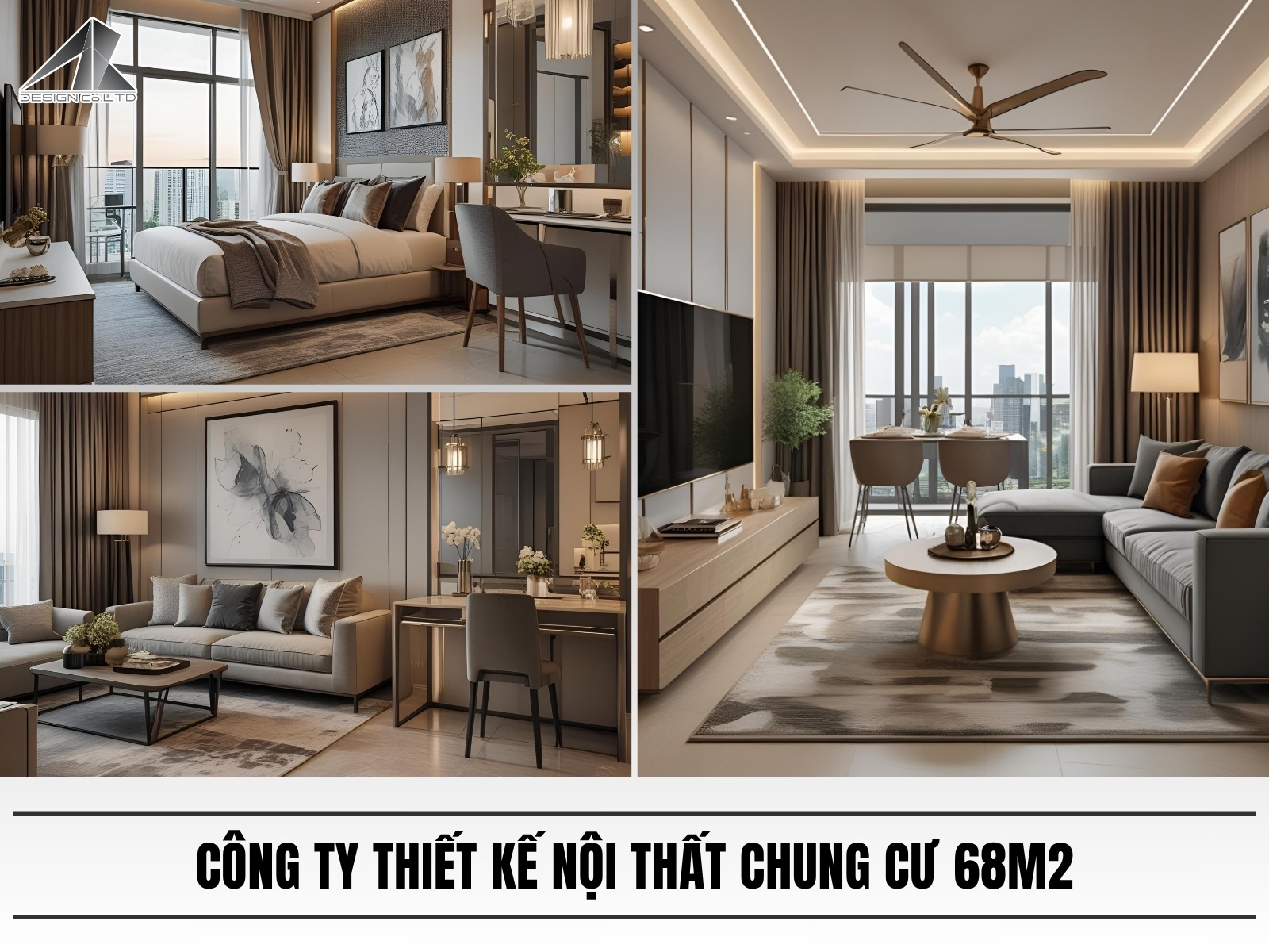Cong ty thiet ke noi that chung cu 68m2 dep sang trong