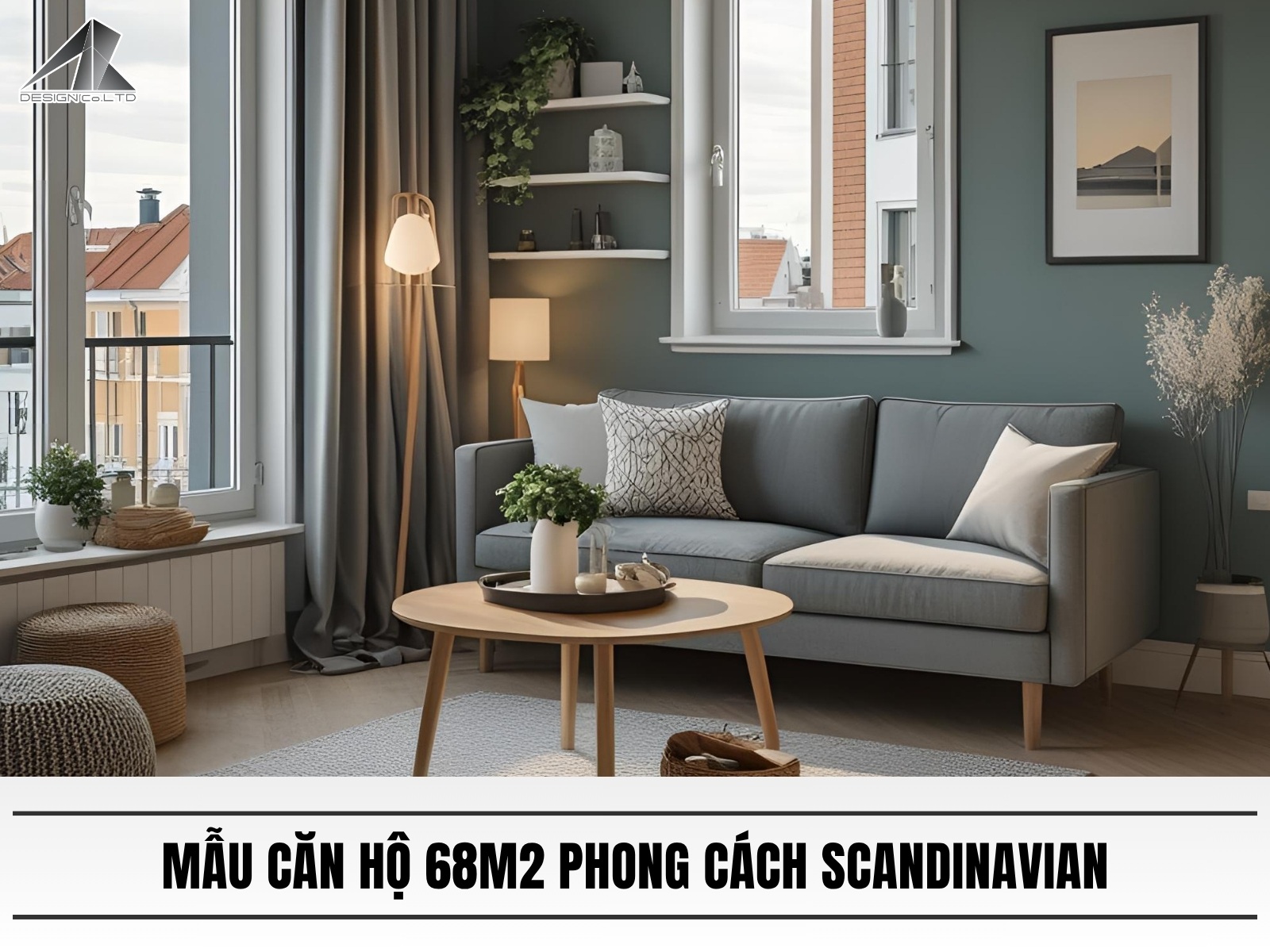 Mau thiet ke can ho 68m2 phong cach Scandinavian
