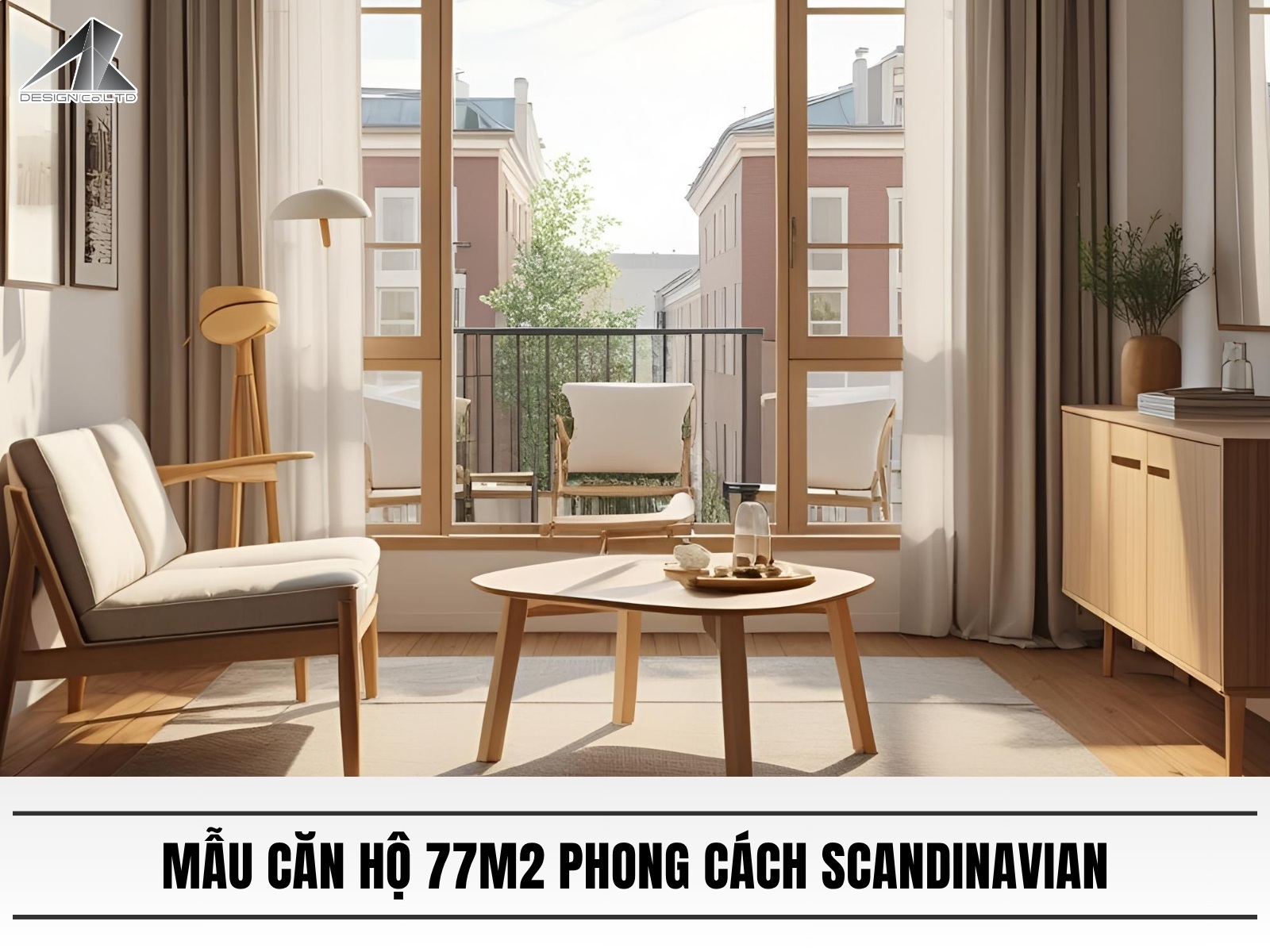Mau thiet ke can ho 77m2 phong cach Scandinavian