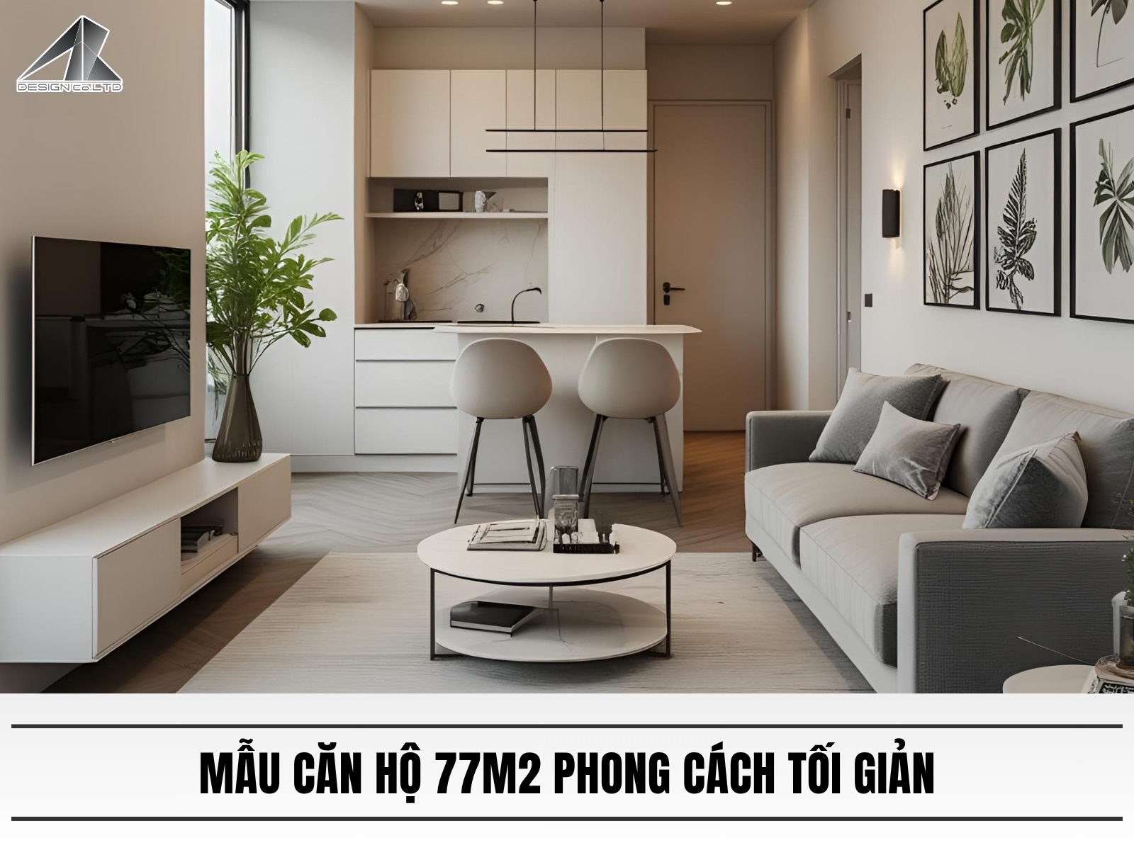 Mau thiet ke can ho 77m2 phong cach toi gian