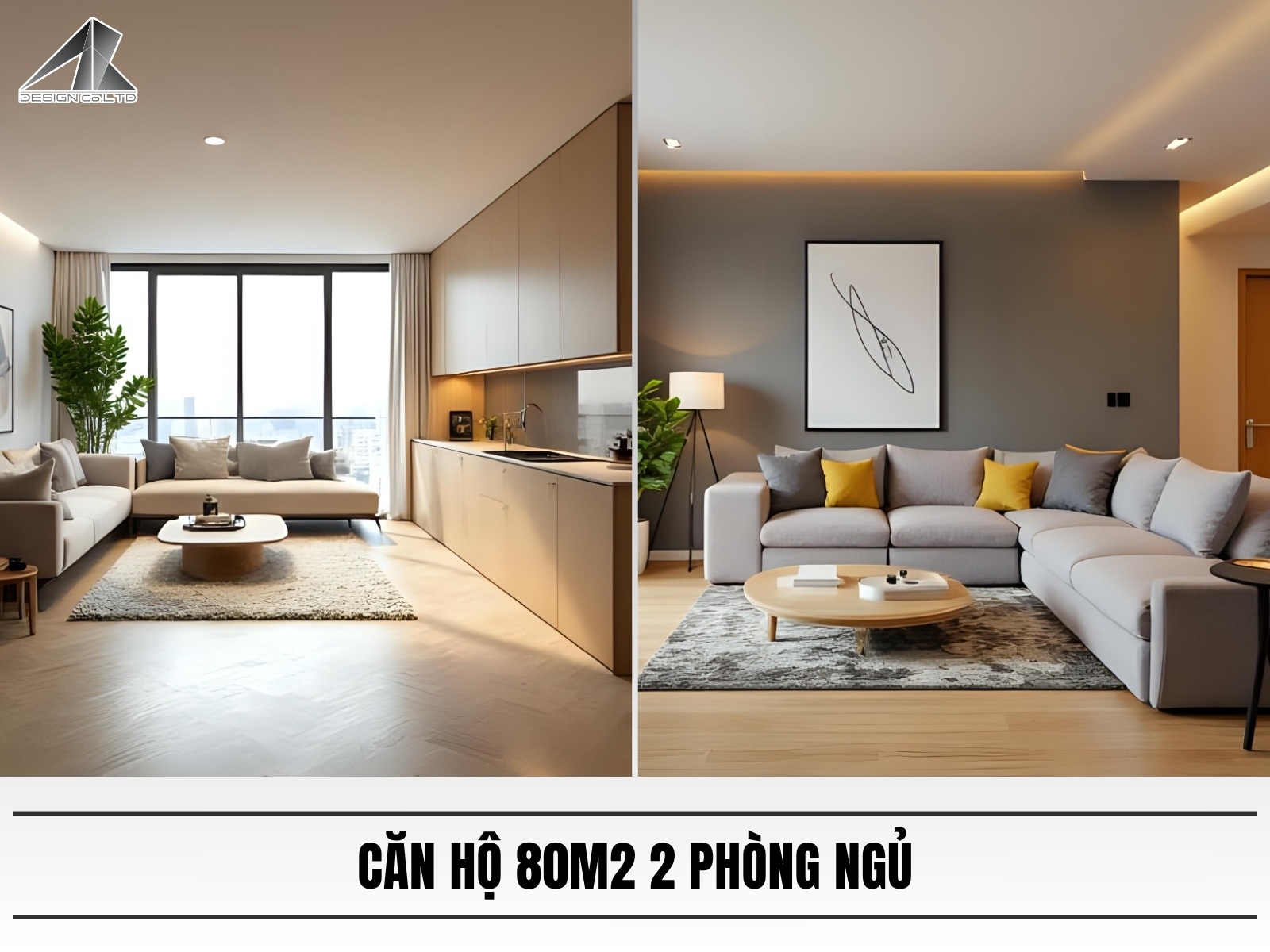 Thiet ke can ho 80m2 2 phong ngu