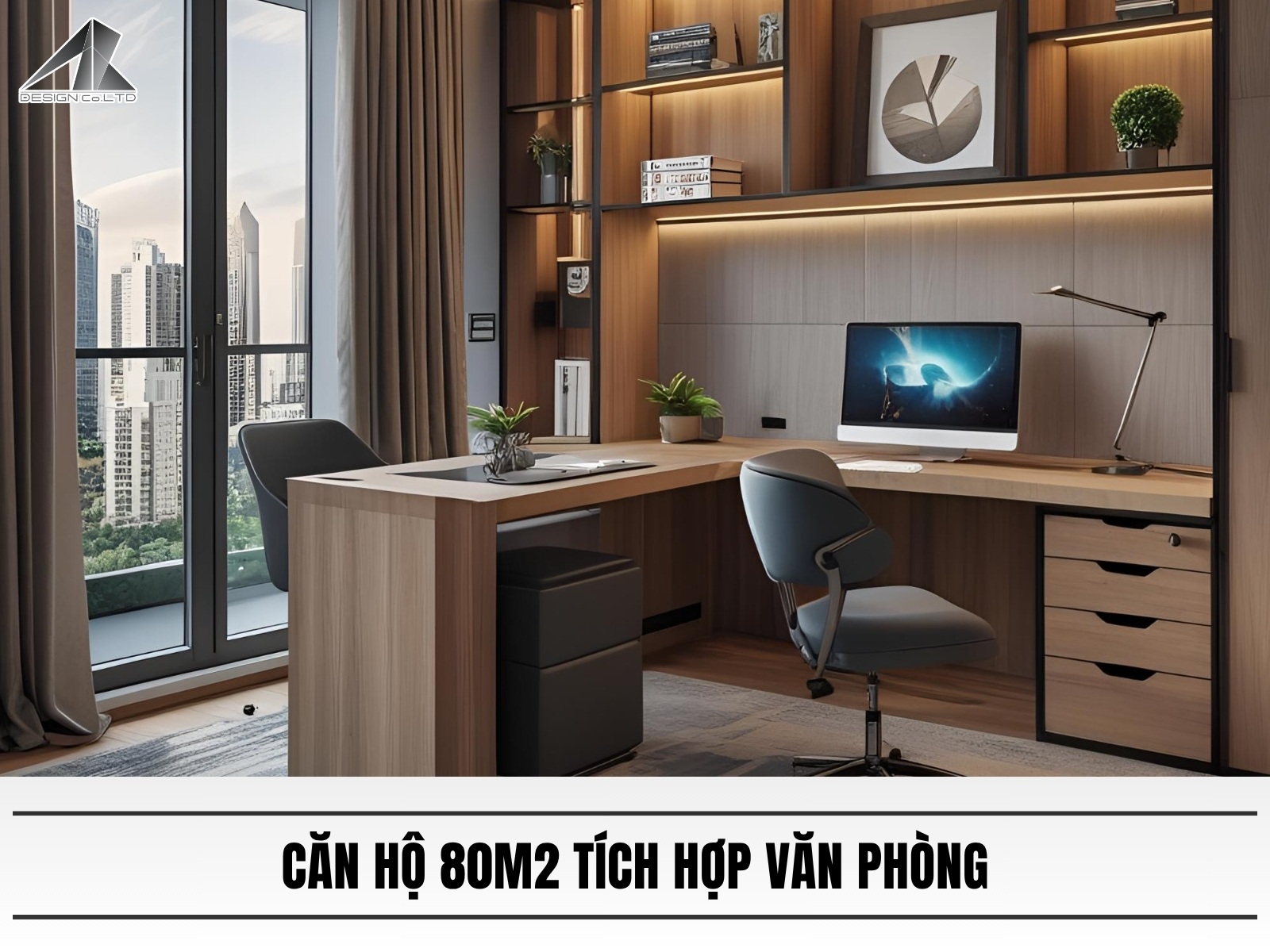 Thiet ke can ho 80m2 tich hop van phong