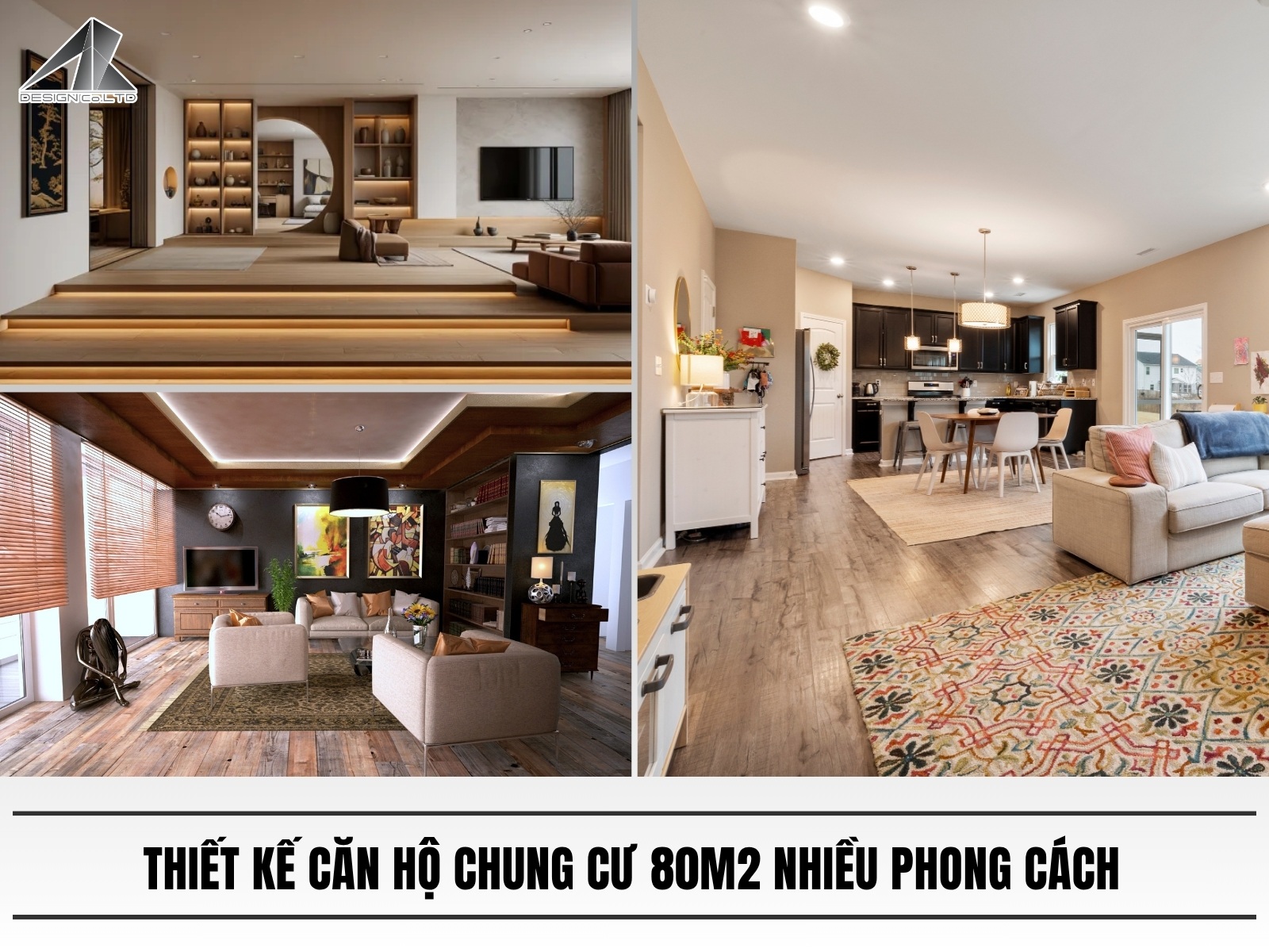 Mau thiet ke noi that can ho chung cu 80m2 theo nhieu phong cach