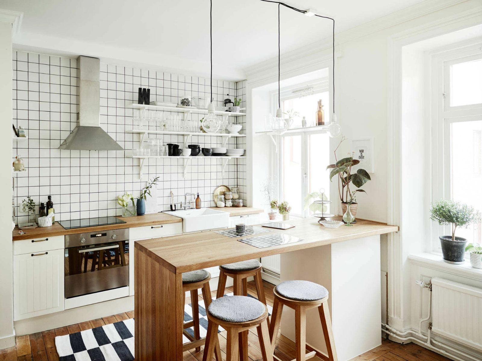 thiet ke noi that nha bep nho theo phong cach scandinavian