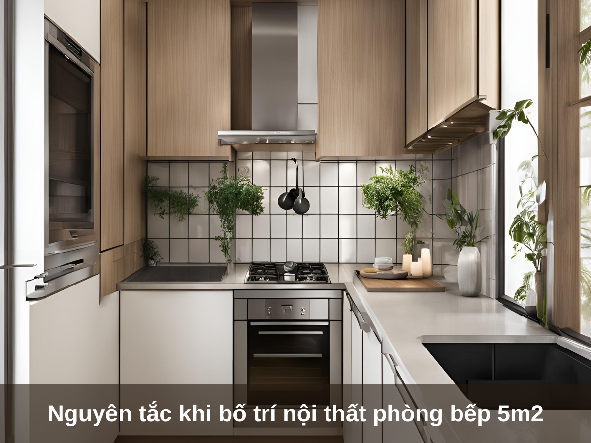 nguyen tac can biet khi bo tri noi that cho phong bep 5m2