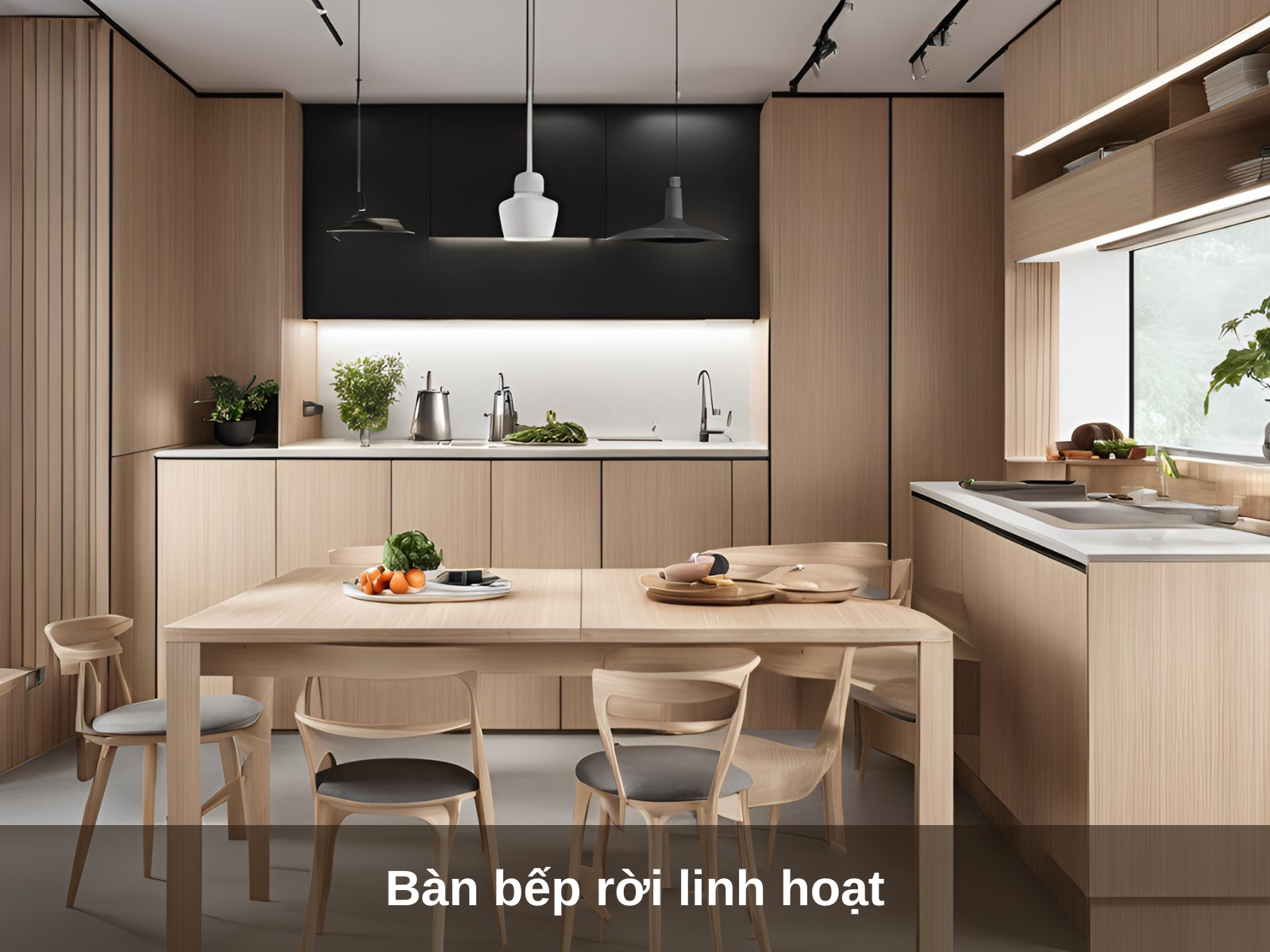 Ban bep roi linh hoat