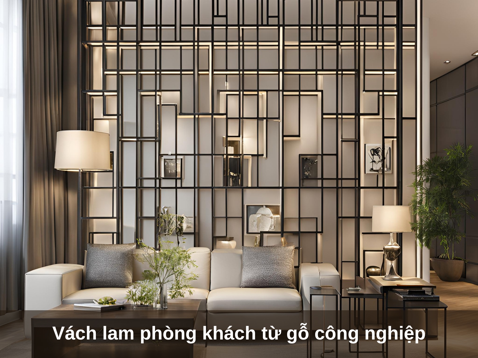 Vach lam phong khach tu go cong nghiep