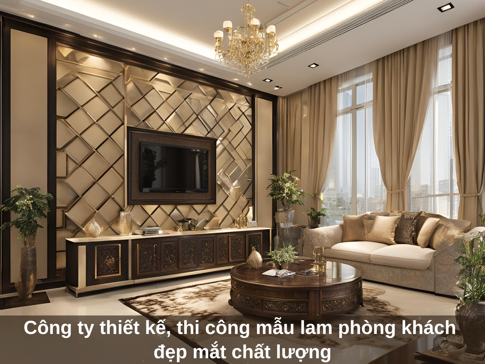Cong ty thiet ke thi cong mau lam phong khach dep mat chat luong