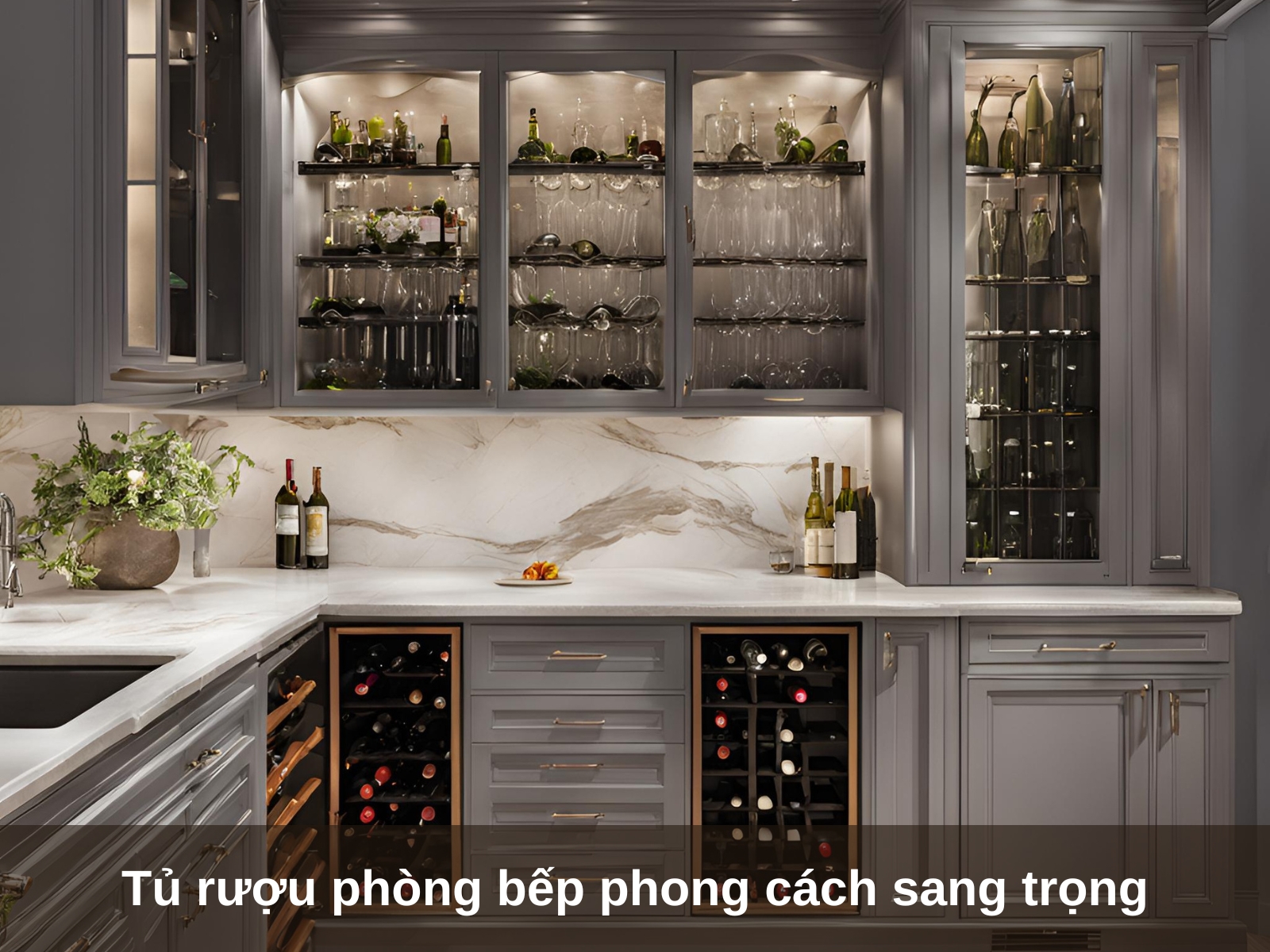 Tu ruou phong bep phong cach sang trong