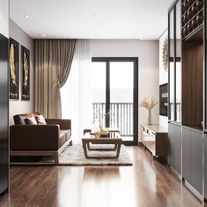 Thiết kế phòng khách phong cách tối giản