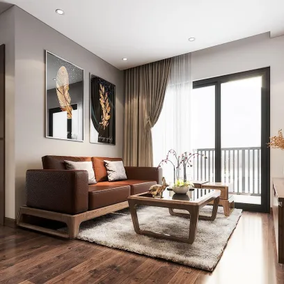 Thiết kế phòng khách phong cách tối giản