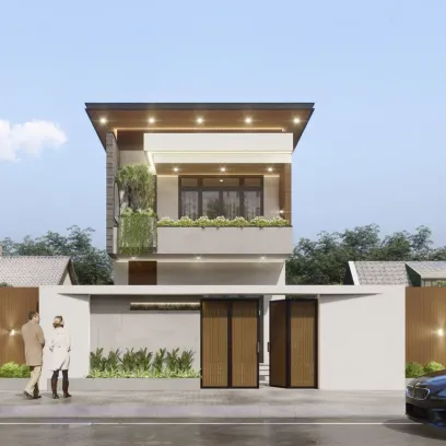 Mẫu nhà 2 tầng ấn tượng nổi bật