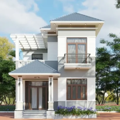 Mẫu nhà 2 tầng ấn tượng nổi bật