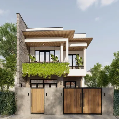 Mẫu nhà 2 tầng ấn tượng nổi bật