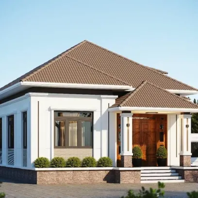 Mẫu nhà mái Nhật sang trọng hiện đại
