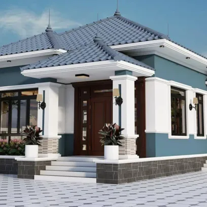 Mẫu nhà mái Nhật sang trọng hiện đại