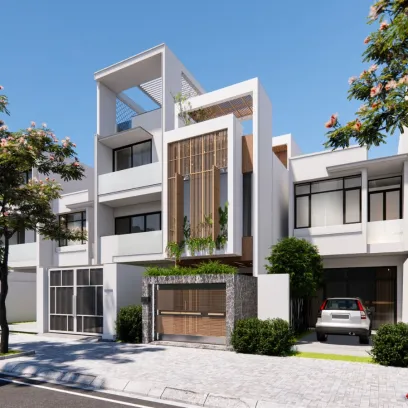 Mẫu nhà phố sang trọng thời thượng