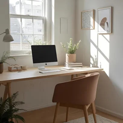 Mẫu thiết kế phòng làm việc tối giản