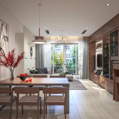 Thiết kế căn hộ thoáng mát và rộng rãi