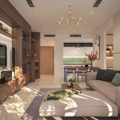 Thiết kế căn hộ thoáng mát và rộng rãi