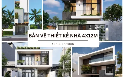 Mẫu bản vẽ thiết kế nhà 4x12m tối ưu diện tích