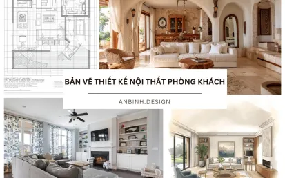 39+ bản vẽ thiết kế nội thất phòng khách hiện đại ĐẸP
